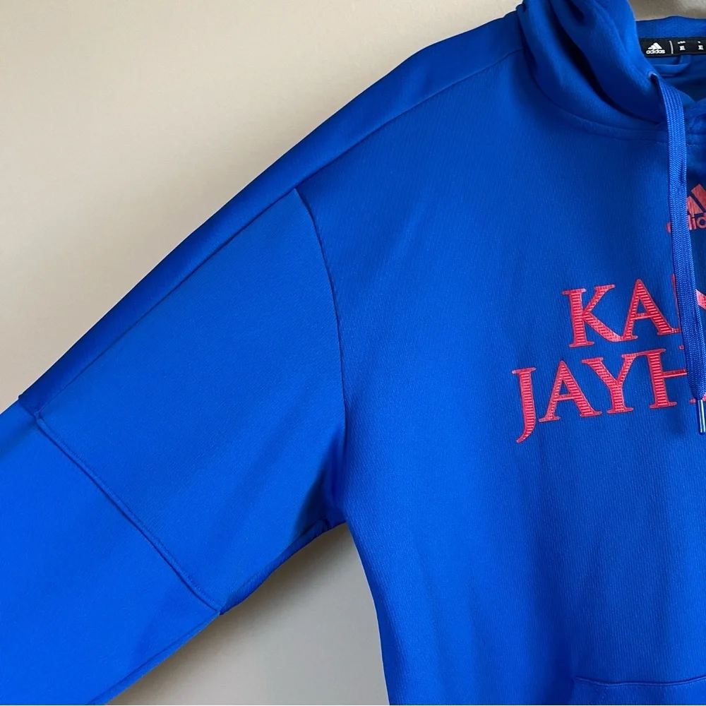 Adidas Blue Kansas Jayhawks KU Hoodie XL - Picture 5 of 10